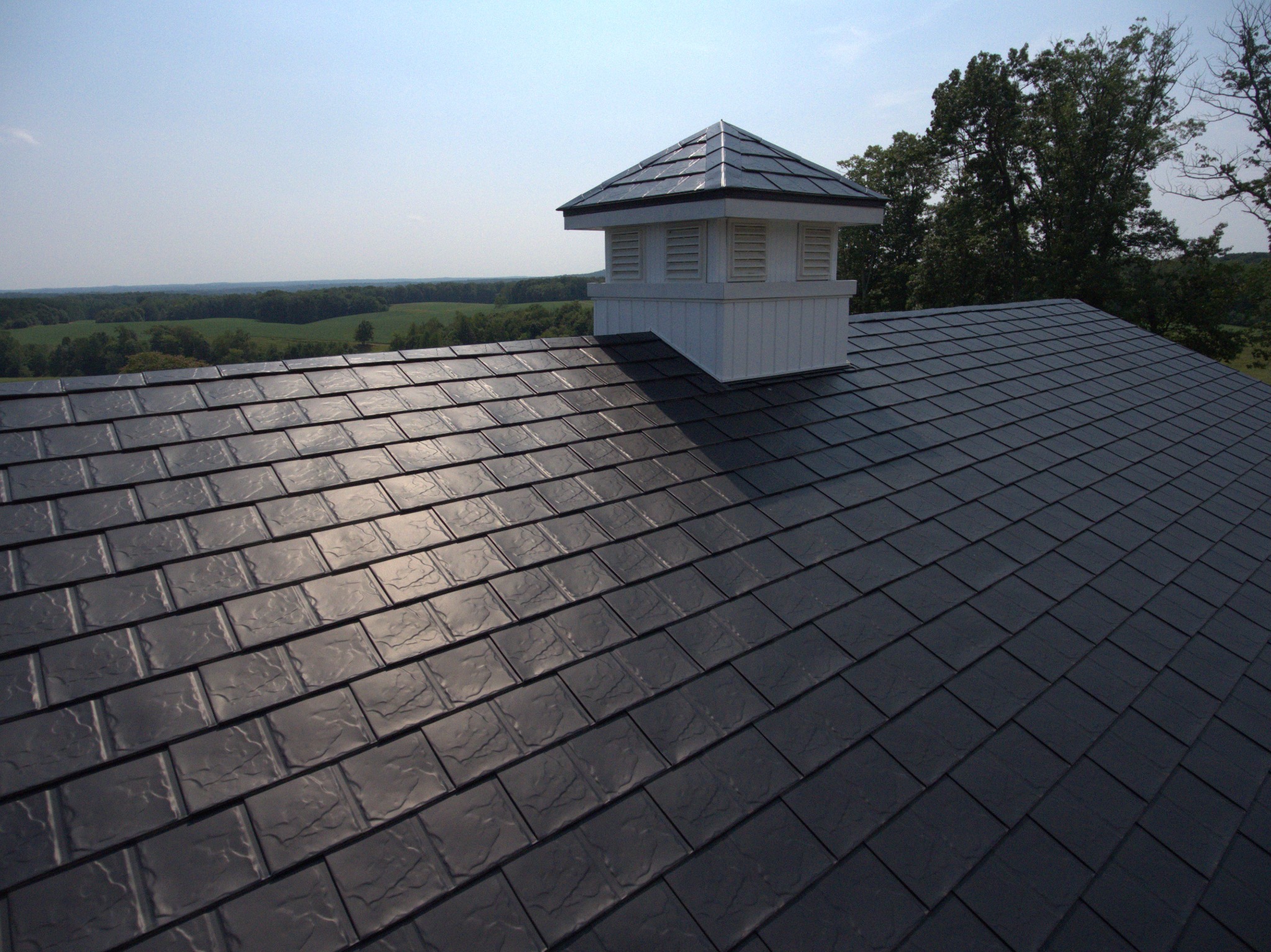 Authentic Interlock aluminum slate roof installed on a North Carolina home