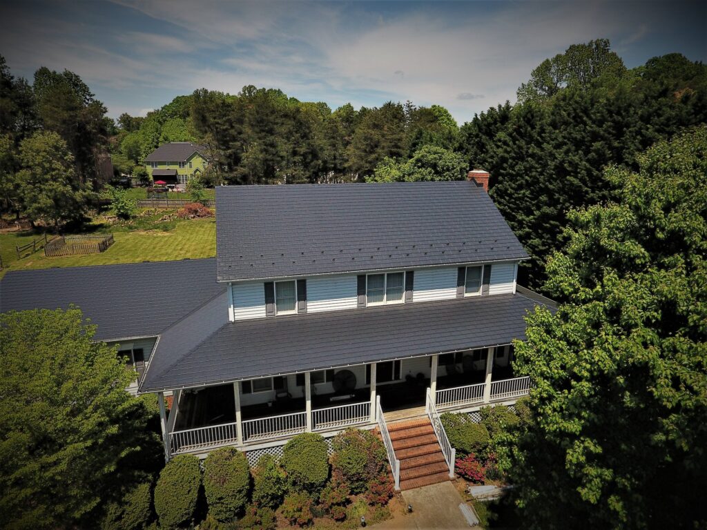 Black Slate-Style Metal Roof Installation in Greensboro, NC