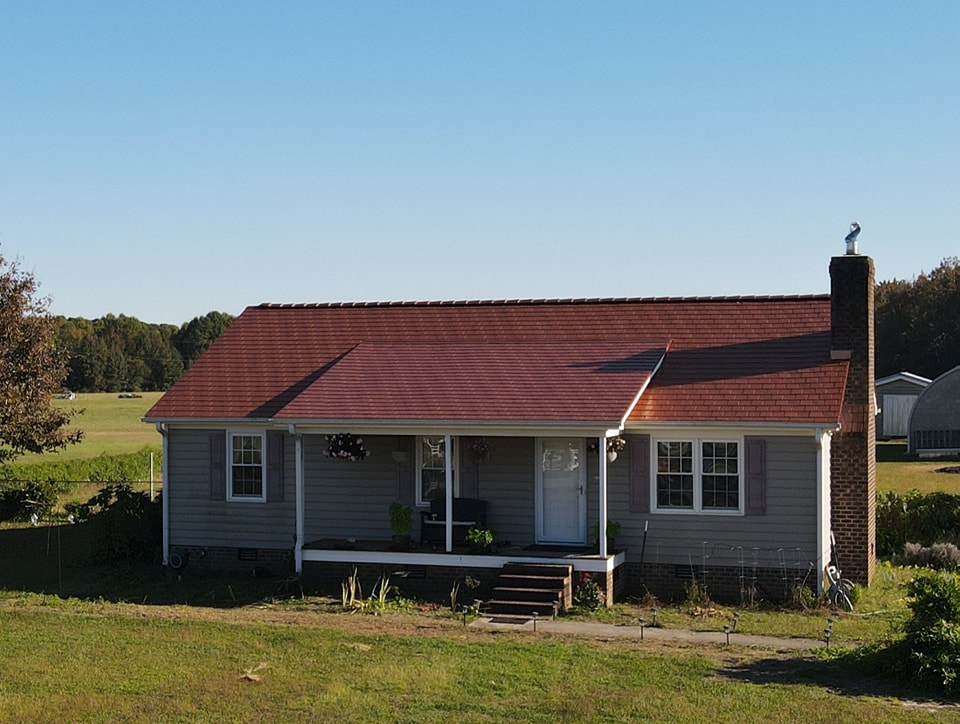 Second view of the Copper Penny Interlock Slate metal roof in Rocky Mount, North Carolina