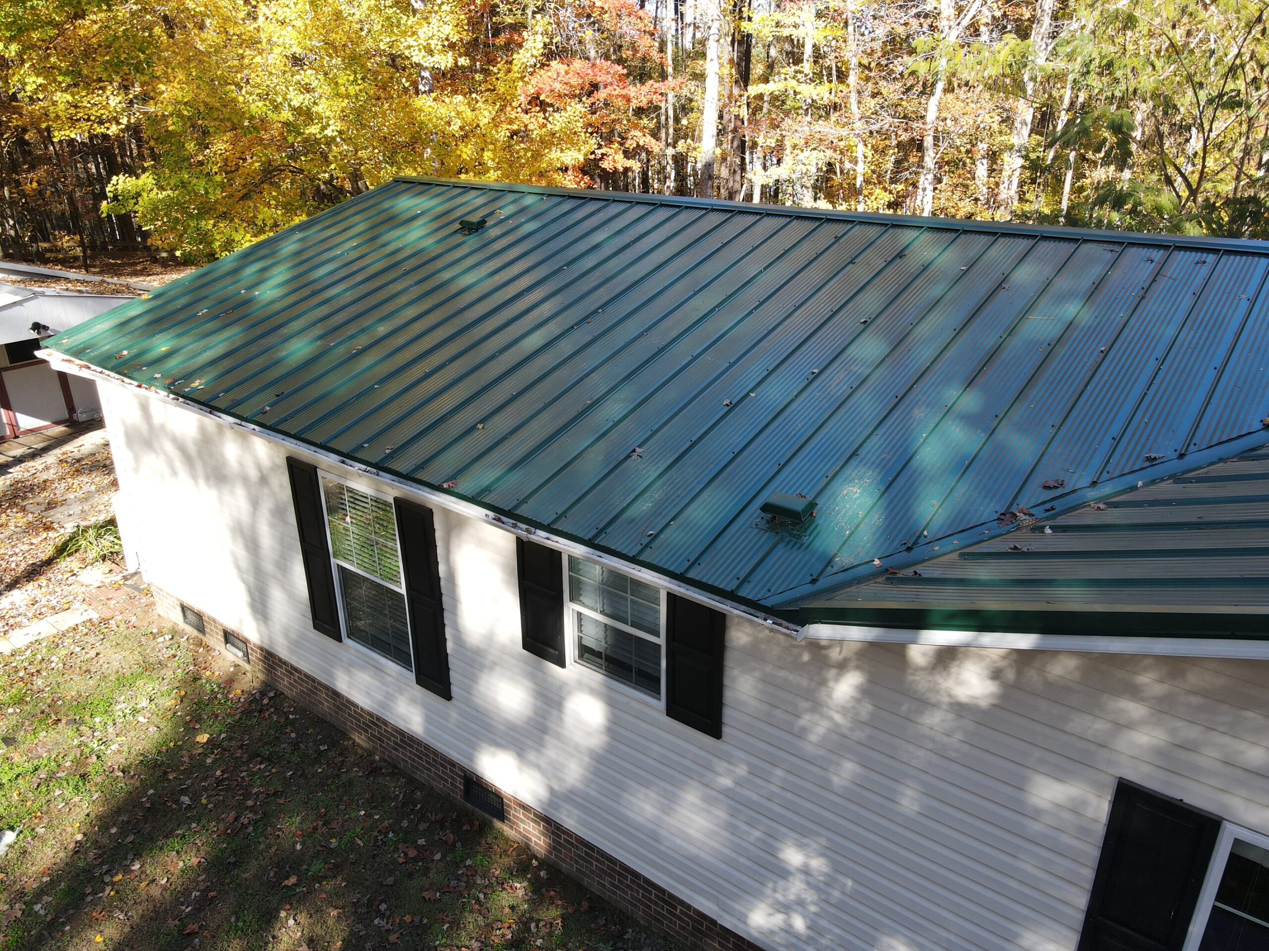 Green Apex metal roof in Broadway, NC — completed project view 5