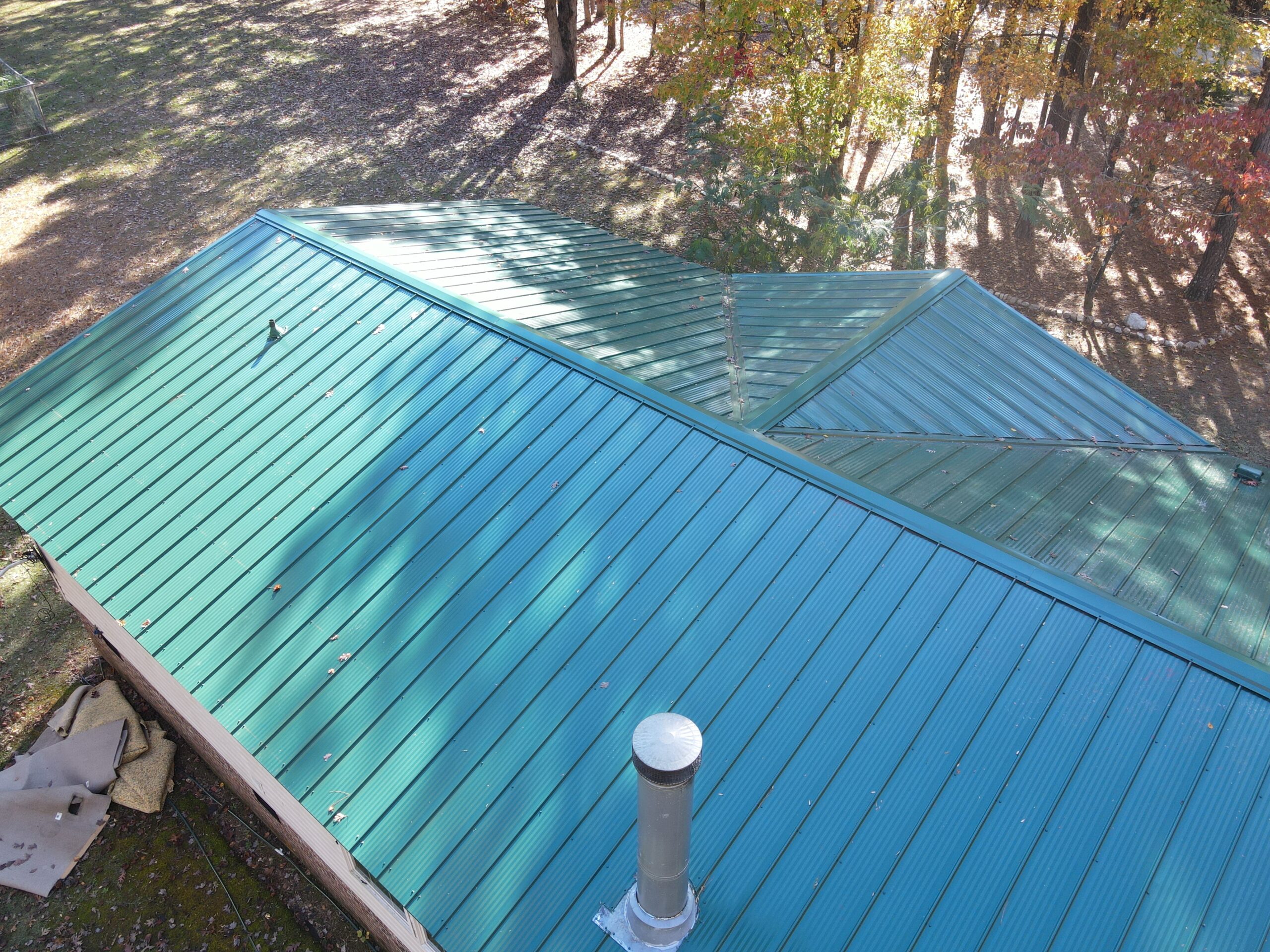 Green Apex metal roof in Broadway, NC — completed project view 6