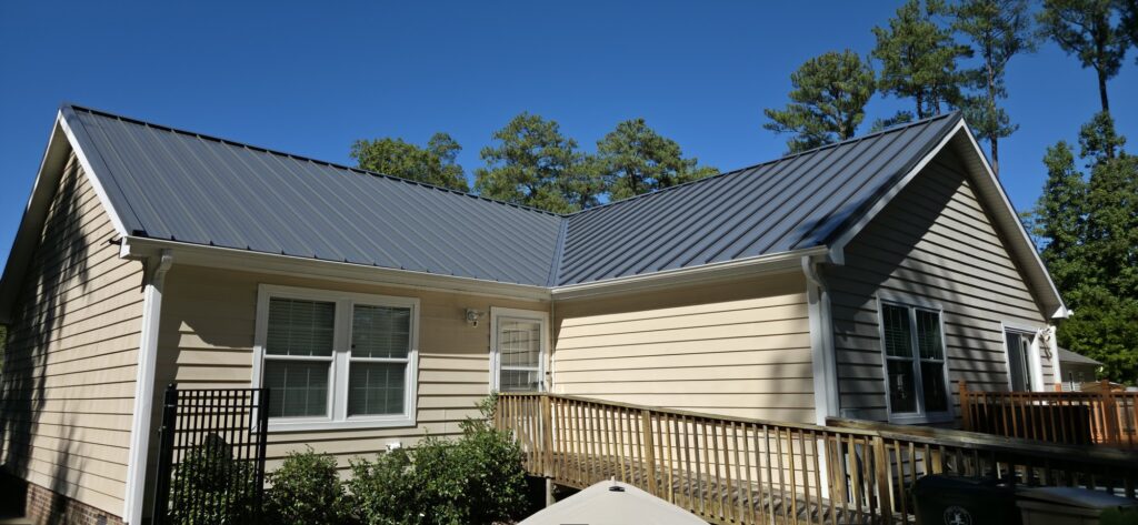 Charcoal Grey Standing Seam Metal Roof in Garner, NC